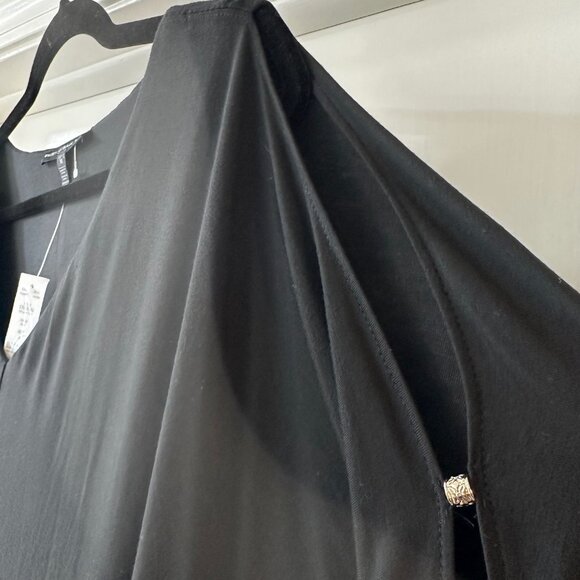 NWT White House Black Market Black Double Layer Tunic, Size M - Picture 10 of 11